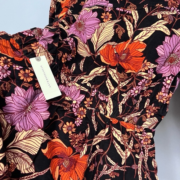 NWT Anthropologie Pilcro Tiered Floral Corduroy Dress S - Picture 16 of 16
